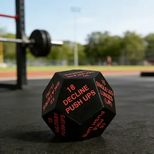 12-Sided Dice Fitness Ball for Home Workout, Aerobic Exercise Ball, Yoga Ball, Gym Entertainment Ball, Ideal for Family Fitness Training