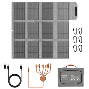 MHPOWOS Solar Charger 120W Solar Panel for Portable Power Station, Foldable Solar Panel IP65 Waterproof Portable Solar Panel Charger with DC & USB A & USB C Output for Small Power Station Generator,Phones, Power Banks, Tablets Emergency Camping