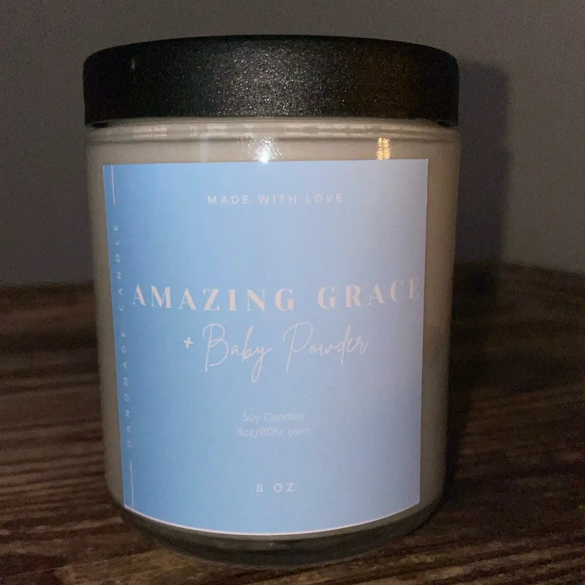 Amazing Grace and Baby Powder 8oz soy candle Amazing Grace and Baby Powder 8oz soy candle