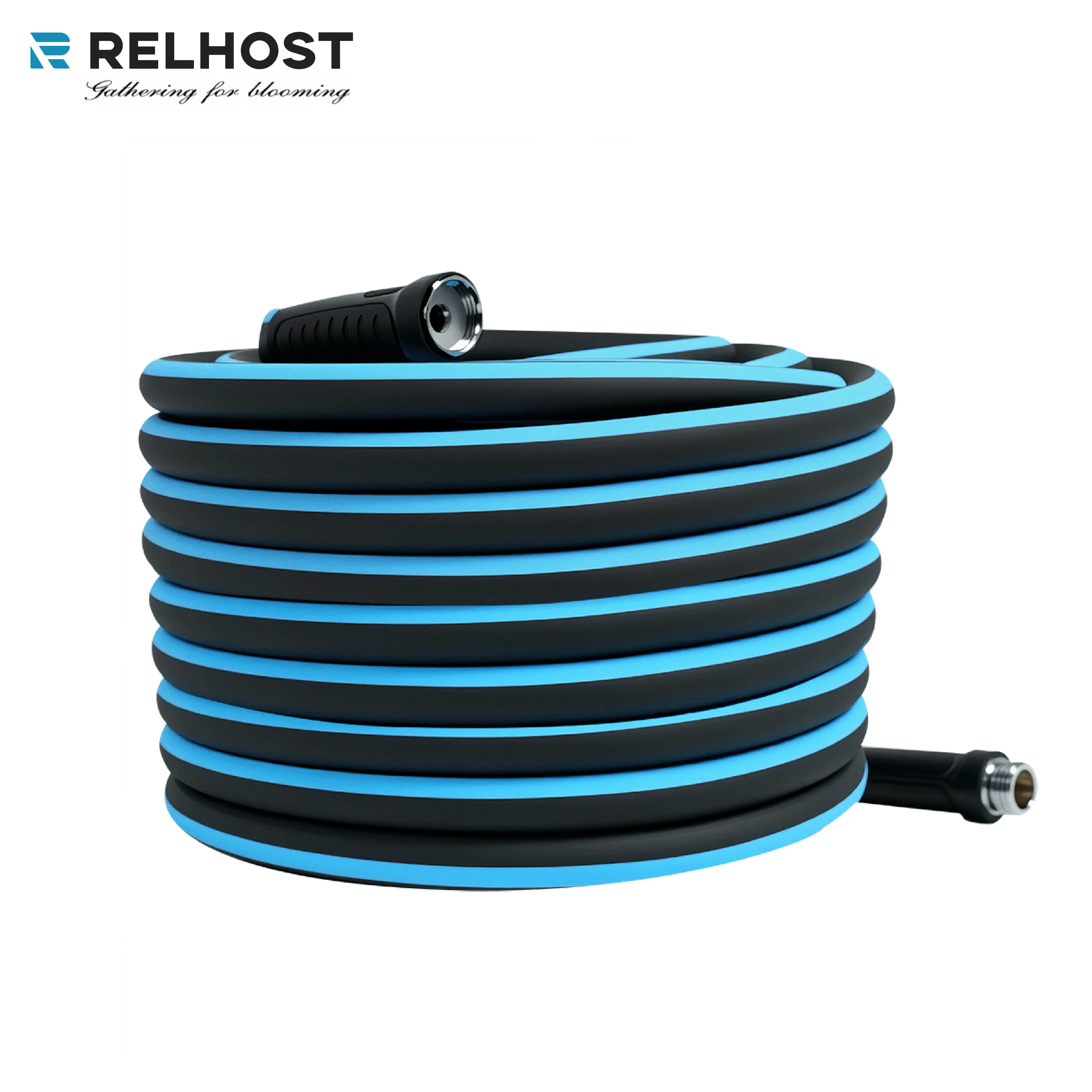 RELHOST TOOLS 50 ft x 5/8" Garden Hose, Flexible Heavy Duty Water Hose with 360° Swivel Handle, Connector & Faucet Compatibility, Leak-Proof & Versatile, Lightweight & Durable for Garden Sprinklers Use