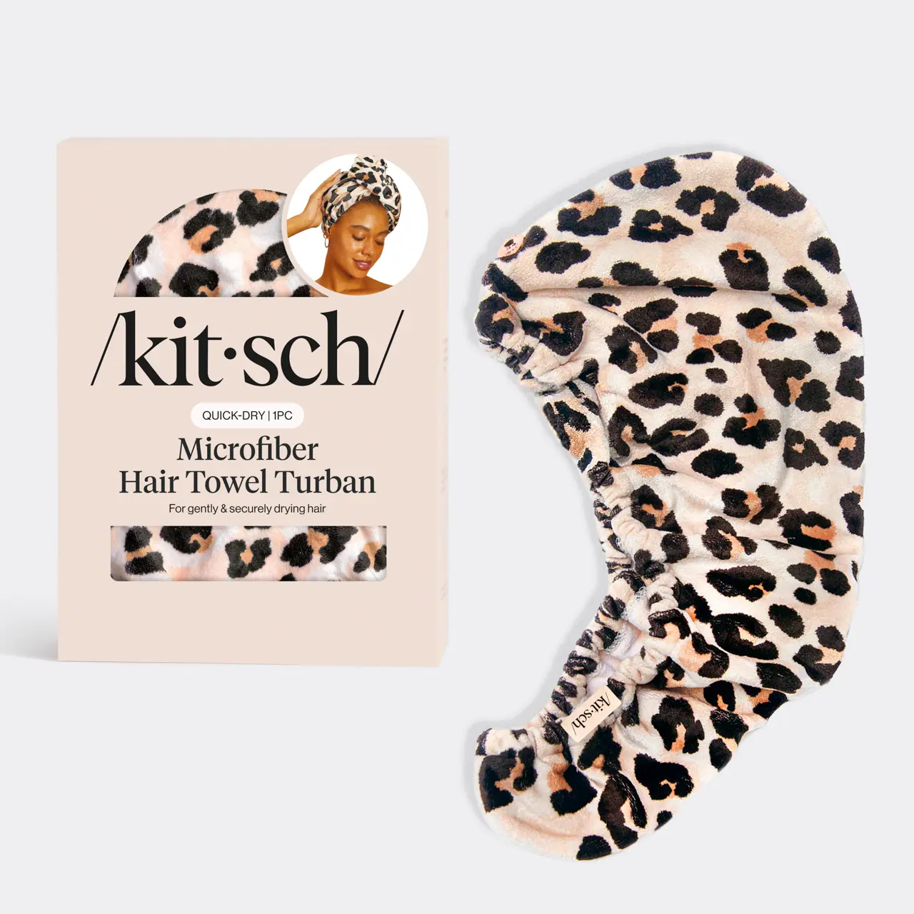 Microfiber Hair Towel - Leopard