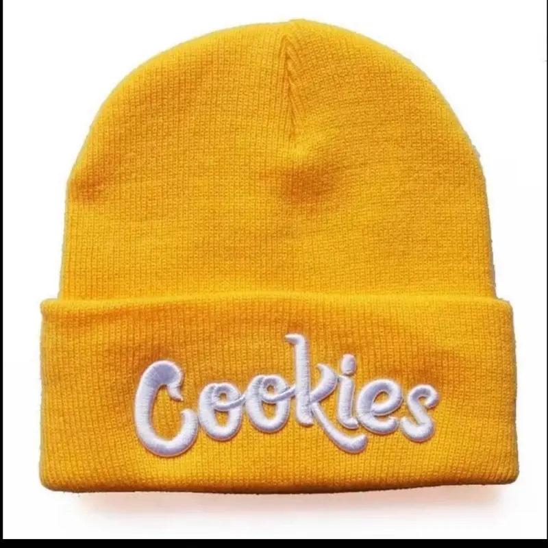 Cookies Embroidered Knitted Hat Knitted Hat Sleeve Warm Cold Hat