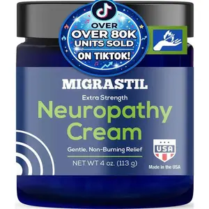 Migrastil Neuropathy Cream, Soothing Cream for Feet, Legs, Hands, Etc. Aloe Shea Butter Gentle Clove Moisturizing Body Care Daily