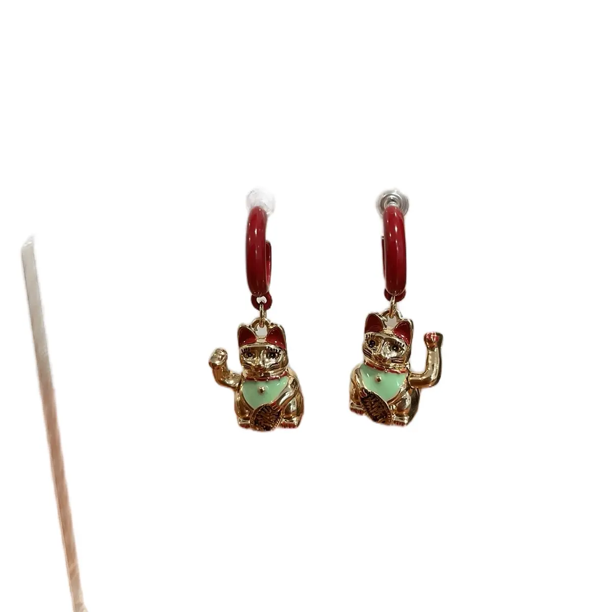 Chinese Lucky Cat Earrings