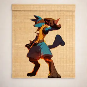 Printed Rukario Bamboo Blinds, Anime Curtains, Wall Hangings, Room Decor