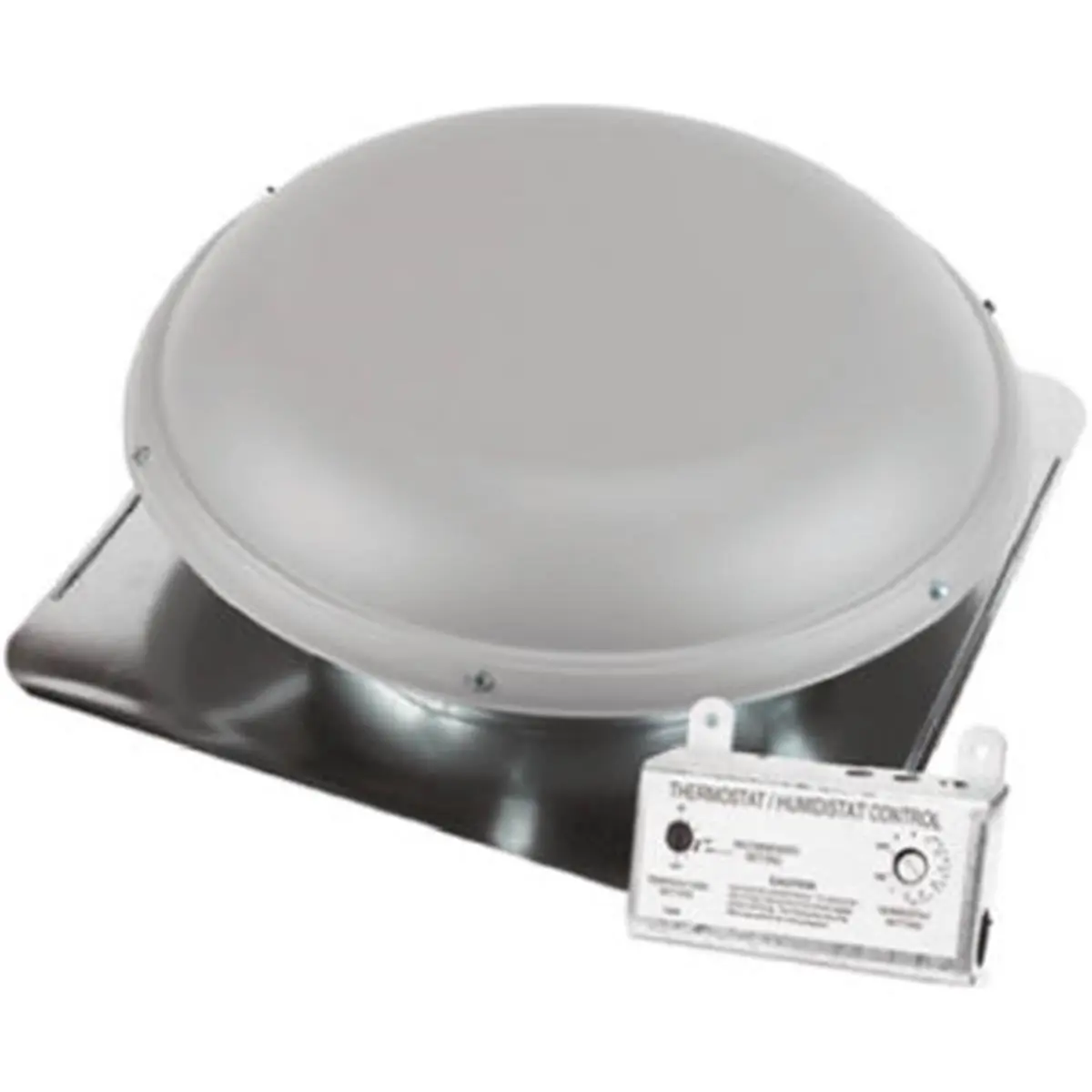 212 MAIN Air Vent 53830 RV26ML Metal Dome Roof Mounted Power Attic Ventilator - Gray, Adjustable Dome Shape, 1170 Cfm, 25" Diameter, 14.5 In., 17.5 lbs