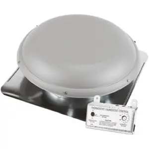 Air Vent 53830 RV26ML Metal Dome Roof Mounted Power Attic Ventilator - Gray