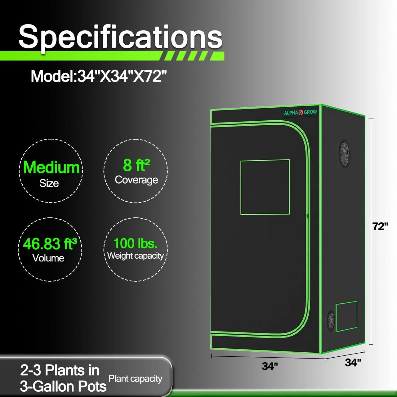 ALPHAGROW Grow Tent,34