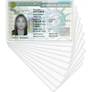 10 count Green Card Holder,Green Card Sleeves- and  for  License  and ID Card