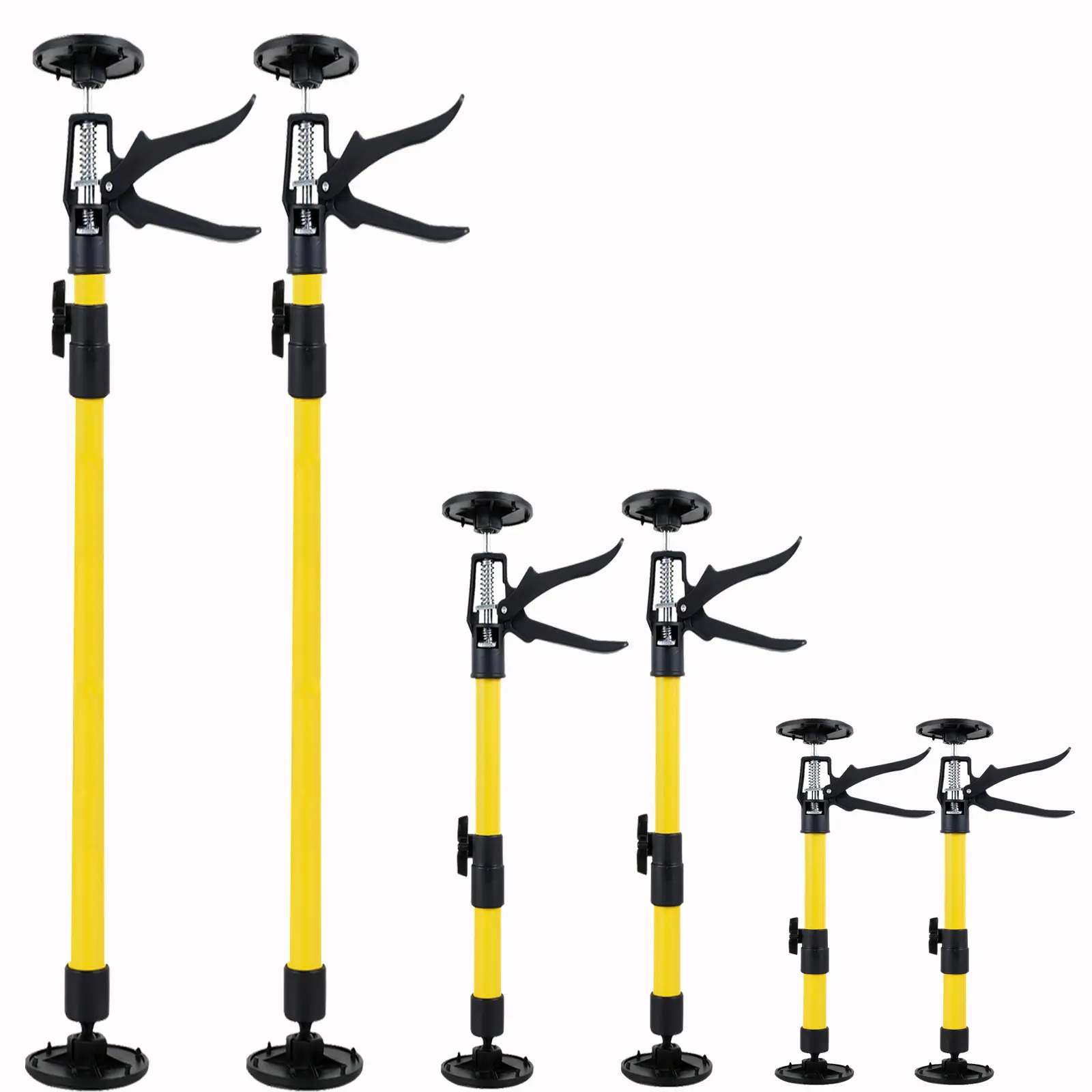 2pcs Telescopic Support Rods, Weighing 88.18 Pounds, Manually Adjustable Third-party Support System, Anti Slip Woodworking Installation, Door Lifting Support Tool, Suitable For Cabinets, Gypsum Boards, Stairs, Porch, Deck