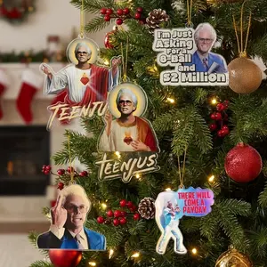 Baby Billy Ornament Christmas 2025, Funny Southern Preacher Parody, Holiday Tree Decoration, Retro Religious Humor Gift, Ceramic Decor