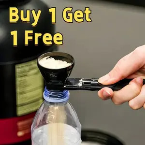 [Buy 1 Get 1 Free] Protein Powder Measuring Sliding Spoon,High Quality Funnel for Pre Workout Creatine  Powder Formula,Coffee Milk Smoothie Chocolate Powder Kitchen Utensils BPA Free Plastic,Perfect Gift for Valentine's Day Father's Day Anniversary