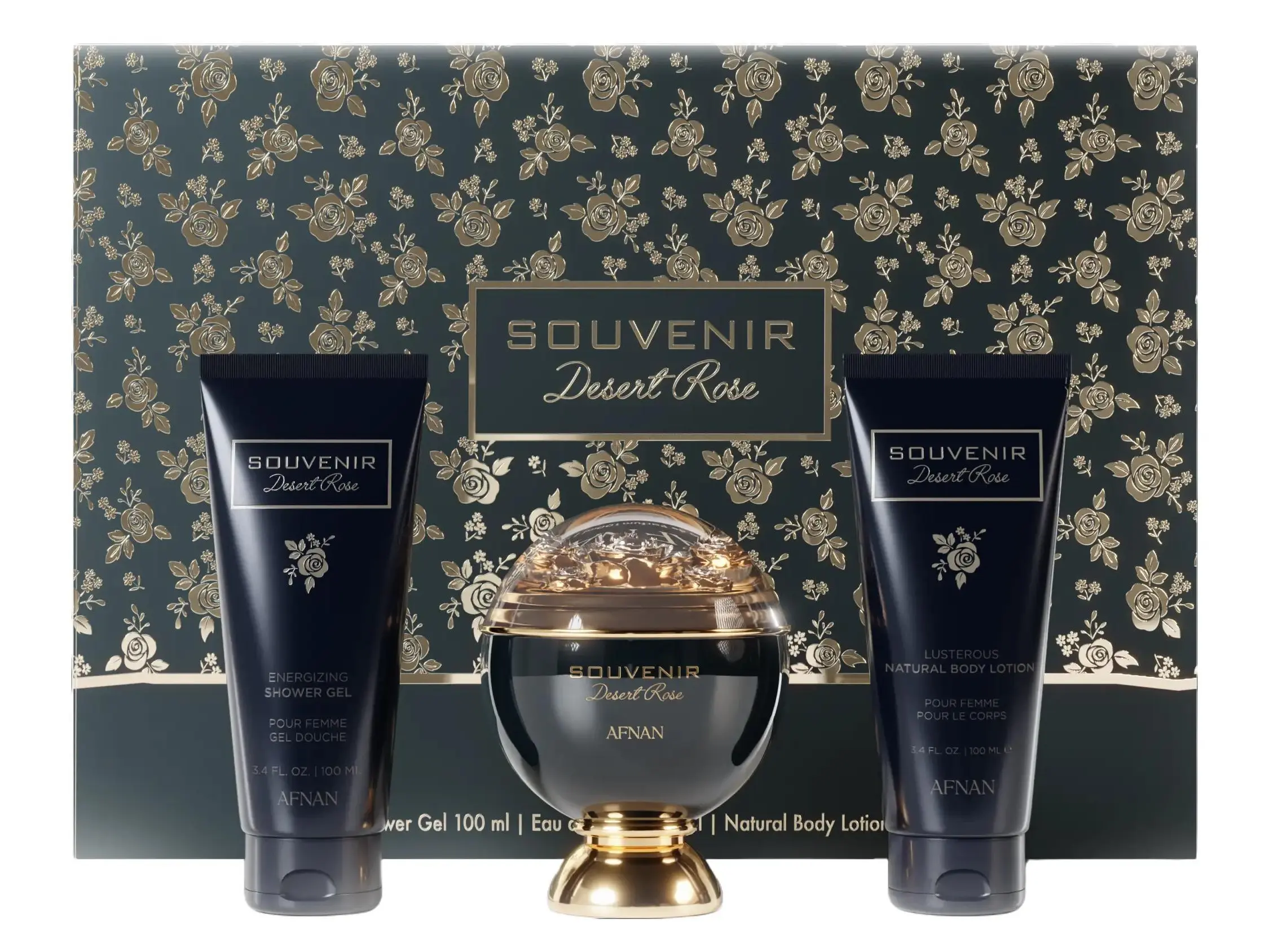 Afnan Souvenir Desert Rose Perfume Gift Set for Women's  – A Captivating Journey Through Desert Blooms