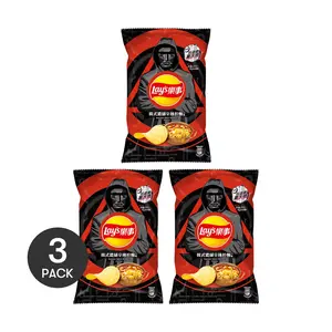 Lay's Taiwan Spicy Korean Ramen Flavor Chips - 3 Pack | Limited Edition Squid Game Collaboration | 59.5g Each