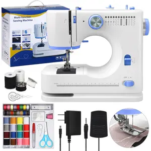 Portable Tabletop Beginner Mini Sewing Machine with 32 count Threads Kit for  Use,12 -In Stitches Multifunctional Sewing with Foot Pedal Small Sewing Quilting Machine for Beginners  Adults