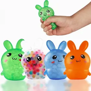 Easter Basket Stuffers, 4 Pack Squishy Easter Bunny Stress Balls for Adults, Easter Basket Stuffers, Easter Toys Stress Relief Fidget Balls ,Easter Basket Ideas Gifts