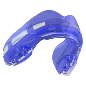 SafeJawz ORTHO Protective Sports Mouth Guard for Braces with Case for Boxing, Basketball, Lacrosse, Football, MMA, Hockey - ICE BLUE