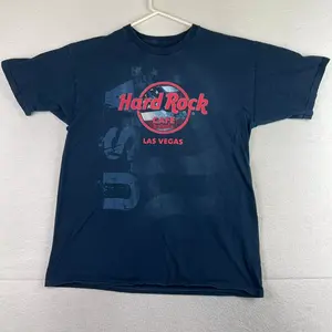 Hard Rock Cafe Las Vegas T-Shirt Men's Large Short Sleeve 100% Cotton Crew Neck