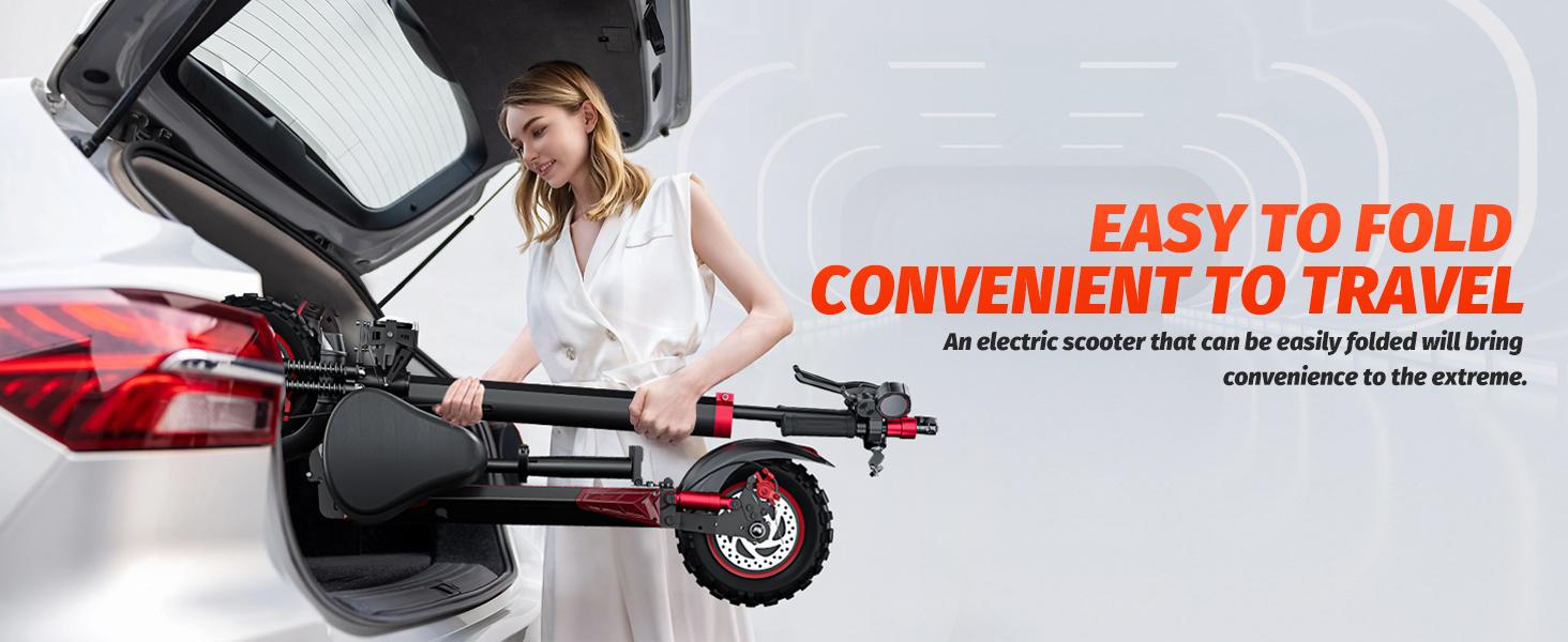 1200W Motor Electric Scooter Adults with Seat, 35 MPH Max Speed & 48V 18AH Big Battery Up to 33 Miles Range, 11" All-Terrain Tires and Dual Suspension & Double Braking System, Off Road E-Scooter