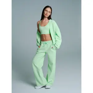Plush Fleece Straight Leg Sweat Pant - Honeydew