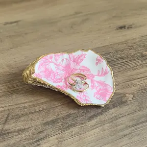 Capri Pink - Recycled Oyster Shell Trinket Dish for Jewelry & Rings - Kitchen, Decor