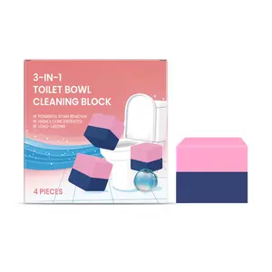 3-in-1 Toilet Cleaning Block - Convenient Household Toilet Cleaner, Removes Dirt and Freshens Odors