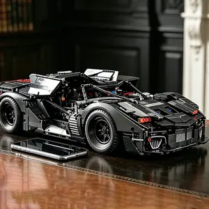 4321pcs Cool Dark Sports Car Building Blocks Set, 1:8 Scale DIY Vehicle Model, Durable Abs Material, Perfect Gift for Adults