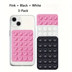 3pcs Silicone phone suction cups, large suction with 24 thickened single-sided silicone phone suction cups, live streaming phone stand, Phone Grip, Mobile Accessory, Portable Stand, Minimalist Accessory, Nonslip Base, Phone Mount, Smartphone