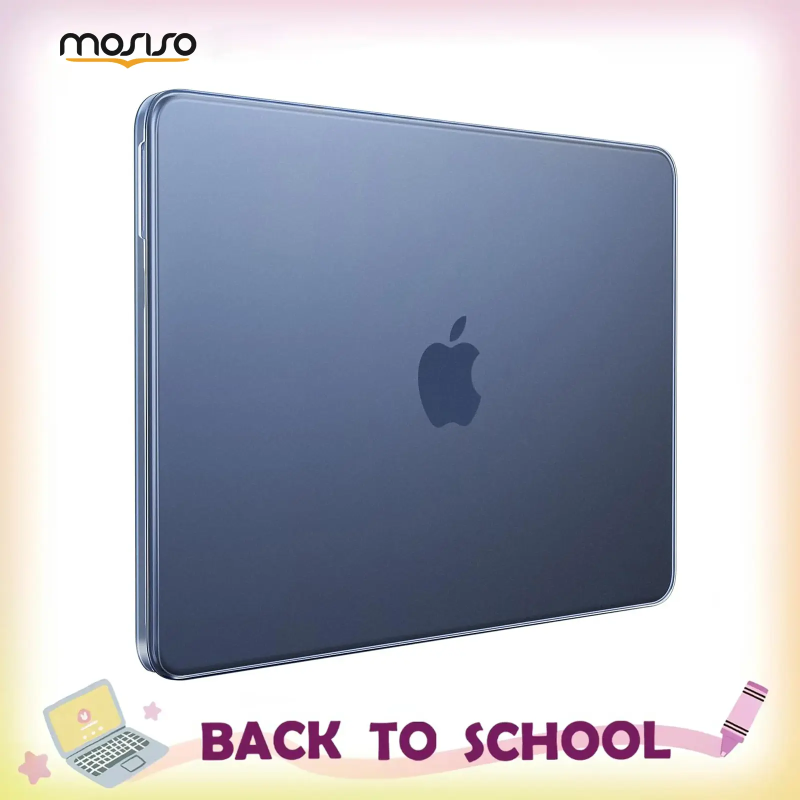 MOSISO Polycarbonate Hard Shell Case for 13in MacBook Neo 2026 Release (Model A3404) - 2-Piece Snap-on, Flexible, Water Resistant, Anti-Slip, Fingerprint-Resist, Minimal Bulk, Seamless Closure Cover for Work, Study 【Case Only, Laptop Not Included】, Two-Pi
