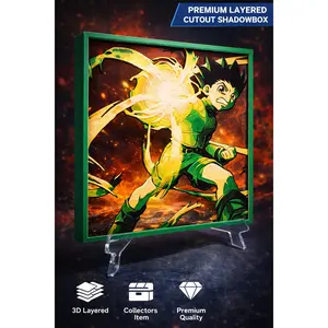 Gon Hunter x Hunter inspired 3D Printed Wall Art with Frame 200x200mm