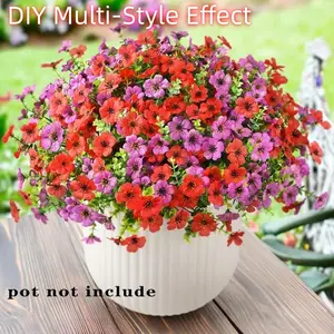 2PCS Artificial Yellow Flowers Bouquet - 10 Color Options for DIY Color Matching, Faux Greenery Stems for Home Office Table Decor, Wedding Centerpieces & Photography Props, No Maintenance Floral Ornament