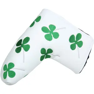 Golf Putter Cover   Cover Four Leaf Clover  with V-Closure Luck for Golf Headcover