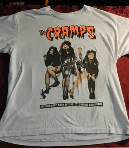 [Sale Up To 50%] Remake The Cramps 1988 Tour White Unisex T Shirt Graphic Vtg S-5Xl