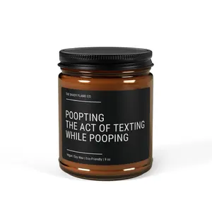 Poopting: The Act of Texting While Pooping Candle - Coconut Cream + Cardamom