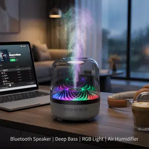 Bluetooth Soundbar With Breathing Lamp Subwoofer Hi-Fi Stereo Sound for Gaming Room Home Theater Decoration