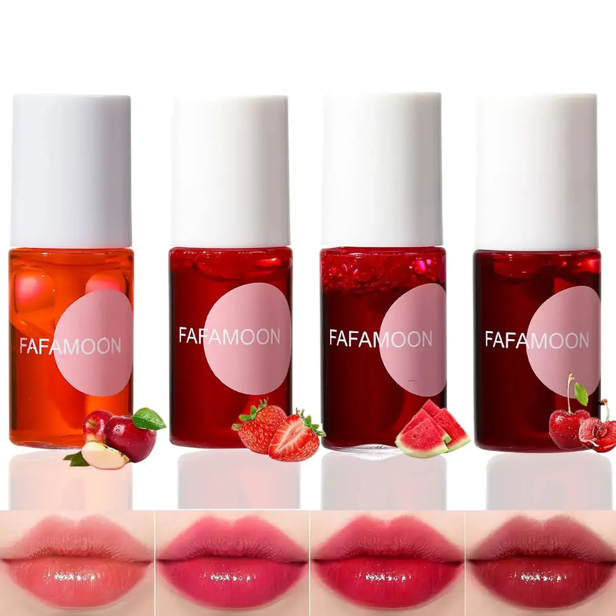 Long Lasting Lip Gloss Set, 4-Color Easy Coloring Lipstick, Hydrating Moisturizing Lip Makeup for All-Day Wear, Buildable Sheer to Full Coverage, Everyday & Party, Cruelty-Free