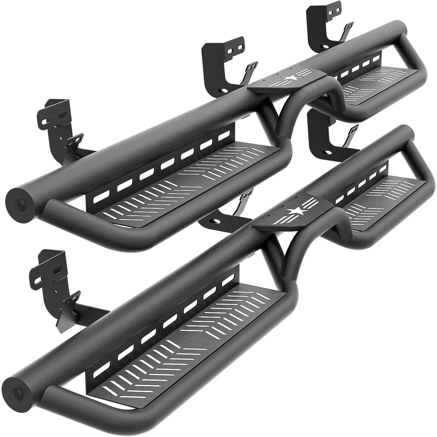 【Yzona】Crew Cab Running Boards Side Steps Compatible for 2009-2018 Dodge Ram 1500, 2019-2024 1500 Classic, 2010-2026 Dodge Ram 2500 & 3500 CrewCab, Bolt-on Nerf Bar, Car Side Mirror Car Rearview Mirror Car Accessories, Truck, 6-Inch Drop-Down Step Pads