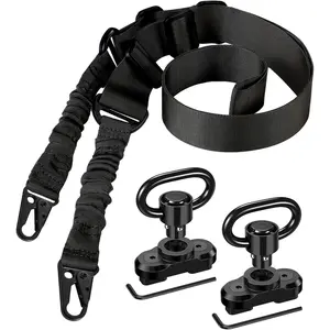 Two Point Sling with Anti-Rotation Sling Swivels,Adjustable Length, Traditional Sling with 2 count Sling Swivels