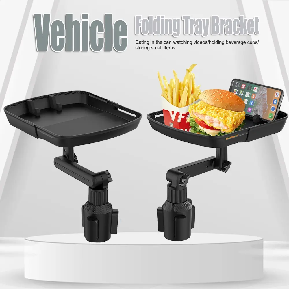 Car Tray Table Holder Car Dining Tray for Drinks Coffee Snacks Food Organizer Cup Slot Phone Stand Vehicle Use Multifunctional Car Organizer Car Interior Organizer Car Organizers and Storage Car Organization Accessories
