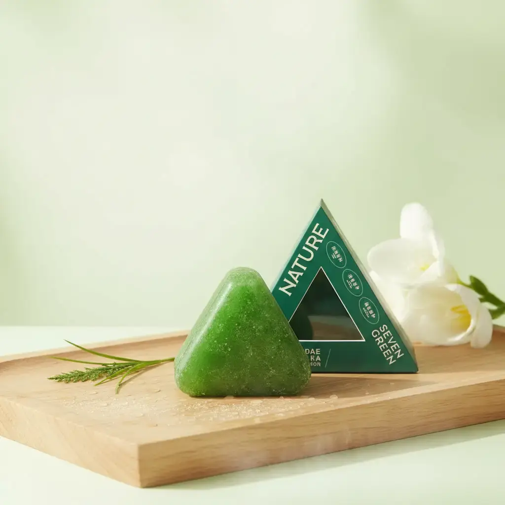 Nature Shampoo Bars Variety Pack - Usman Grass & 7 Green Soap Infused, Calming, Hair-Strengthening, Scalp-Gentle Shampoo for Men, Women