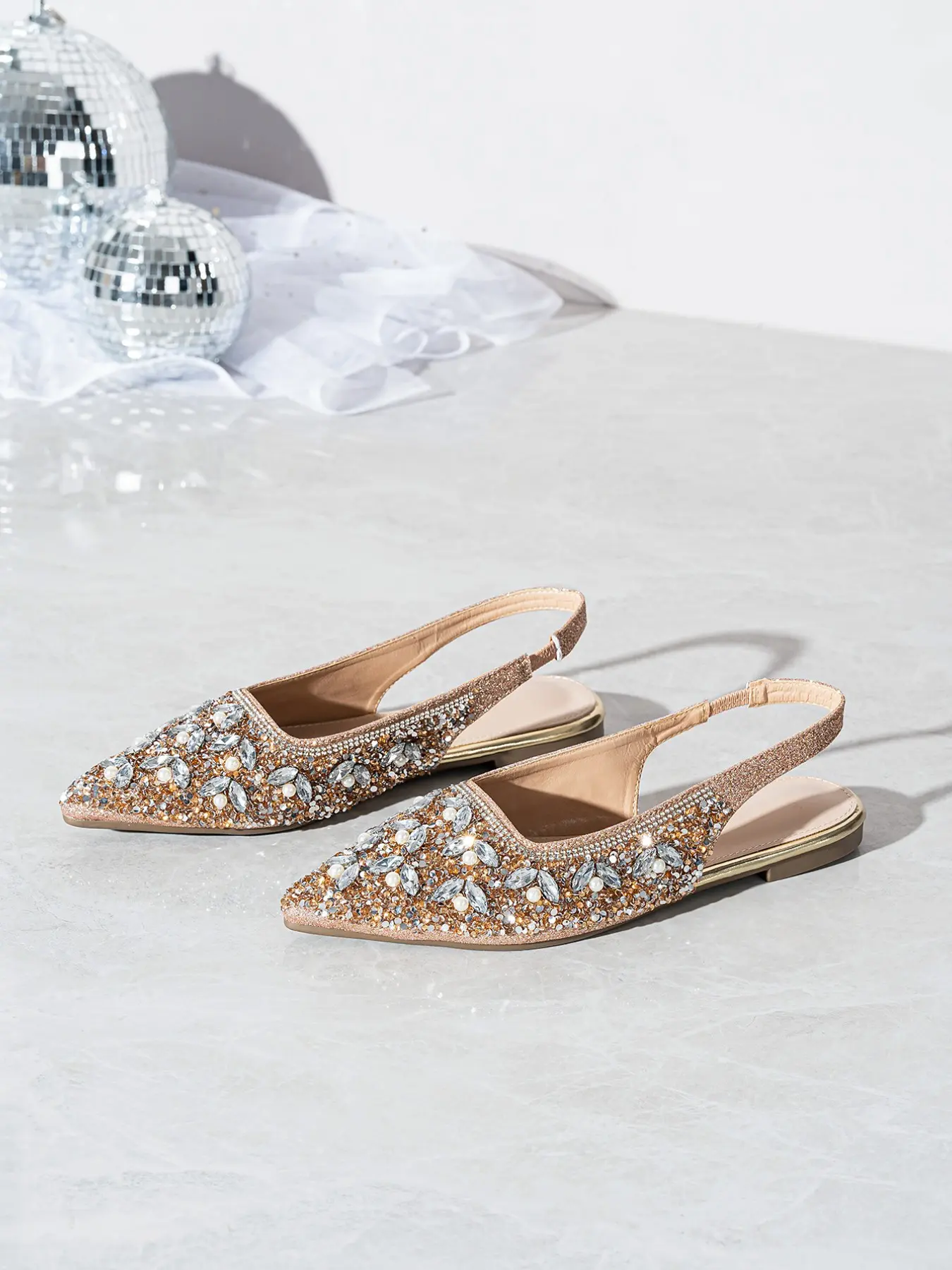 women low heels Pointed Toe Shoes Women's Slingback Women's Slingback Dressy Pointed Toe Ballet Kasut Wanita Ladies Lifestyle Heels