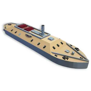 CSS Louisiana Ironclad Model Ship - 10 Inch Civil War Replica - Confederate Navy Warship - Historical Naval Decor Military History Gift & Collectible Nautical Display