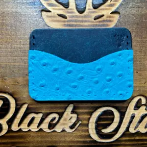 The Richardson- sapphire/teal ostrich wallet