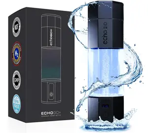 Hydrogen Water Bottle - Hydrogen Infusion Technology - Rechargeable Water Bottle - SPE & PEM Purification - Active Hydration Support for Skin Health & Immune Function - 10 oz