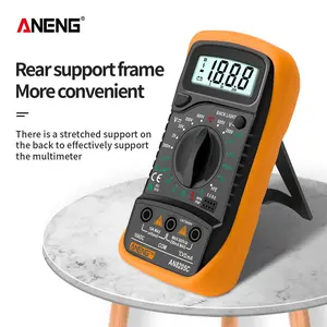 Portable Digital Multimeter ANENG AN8205C AC/DC Ammeter Volt Ohm Tester Meter Multimetro With Thermocouple LCD Backlight tools Voltage Monitor