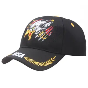 New European and American style adult baseball cap, embroidered eagle American flag sun hat, unisex outdoor sun protection hat