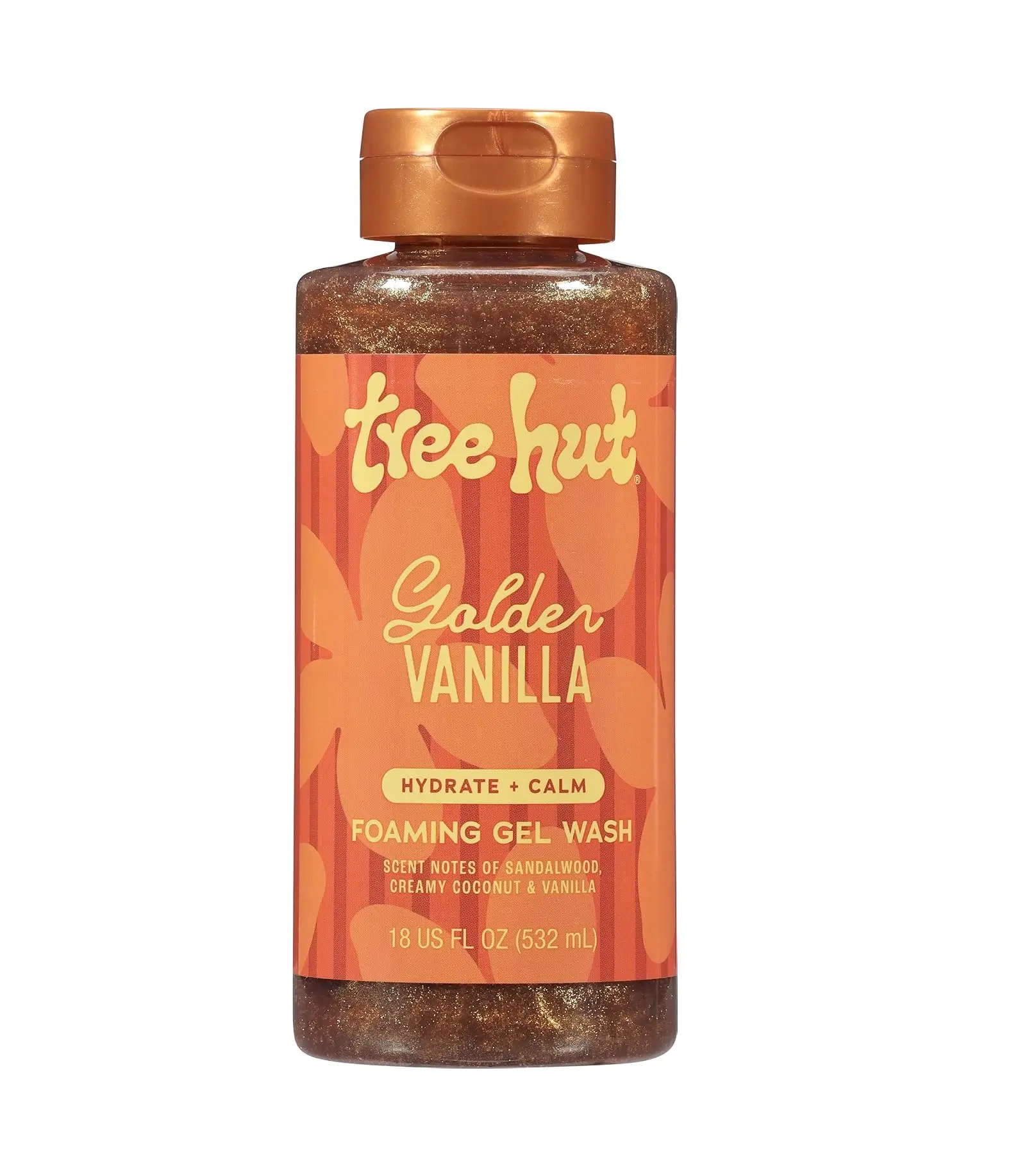 Tree Hut Golden Vanilla Body Wash, Hydrating & Moisturizing Shower Gel, Shea Butter & Essential Oils, Soft Smooth Glowing Skin, Gentle Cleanser For All Skin Types, Self Care Gifts for Women, 18 Fl Oz