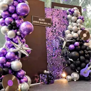 24p Sparkling Backdrop Wall Decor, Mirror Background, Enhance Atmosphere, For Photoshoot, Holidays and Birthdays, Anniversaries Sequin Ornaments