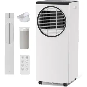 8000 BTU Portable Air Conditioner, 3-in-1 Cool/Dehumidifier/Fan AC Unit with Remote & 24H Timer, Cools Up to 350 Sq.Ft for Bedroom, Dorm, Office