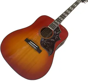 New Chibson hummingbird Cherryburst Acoustic Guitar Top Solid Spruce with EQ Free Ship